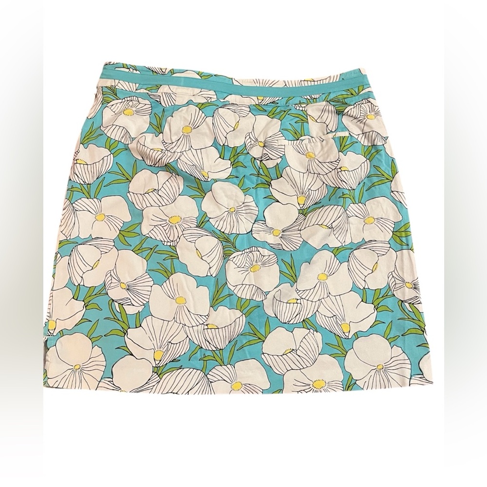 EP Pro Green and Cream A-Line Mini Skirt Resort Wear